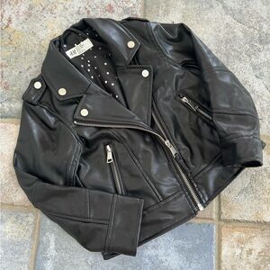 H&M Toddler Girls Black Biker Jacket : Size 4T